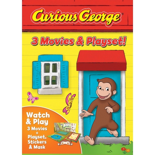 Curious George: 3 Movies & Playset [DVD]