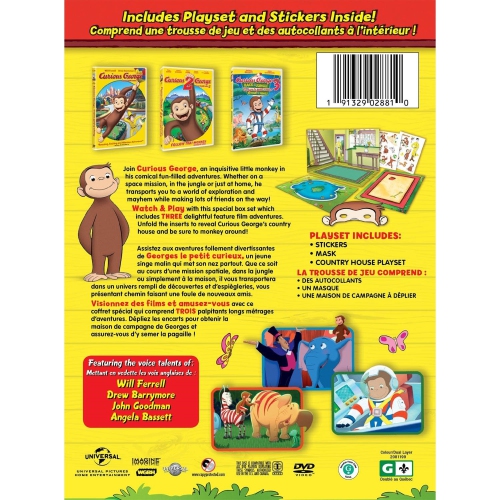Curious George: 3 Movies & Playset [DVD]