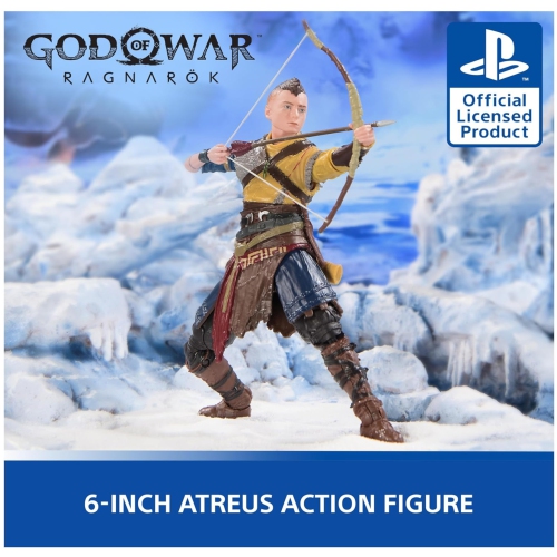 PRE ORDER NOW PlayStation God of War Ragnarok, 6” Atreus Action Figure with 4 Accessories, The Shapes Collection, for PS5 Fans & Collectors RELEASED