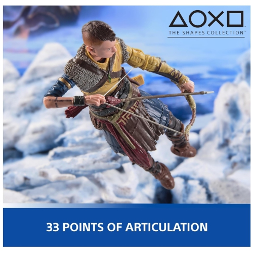 PRE ORDER NOW PlayStation God of War Ragnarok, 6” Atreus Action Figure with 4 Accessories, The Shapes Collection, for PS5 Fans & Collectors RELEASED