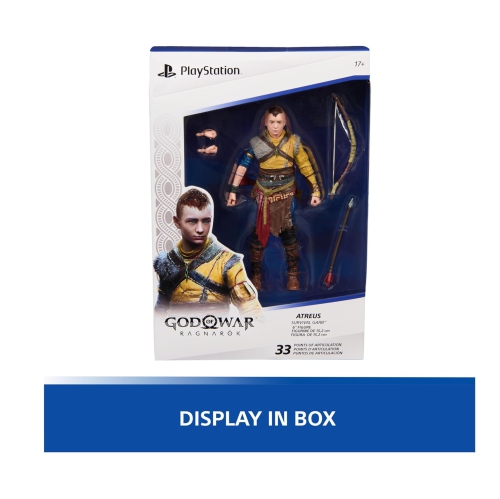 PRE ORDER NOW PlayStation God of War Ragnarok, 6” Atreus Action Figure with 4 Accessories, The Shapes Collection, for PS5 Fans & Collectors RELEASED