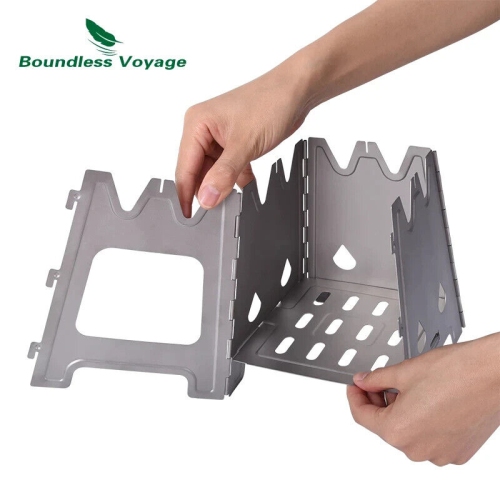 Boundless Voyage Portable Stove Outdoor Titanium Folding Wood Stove