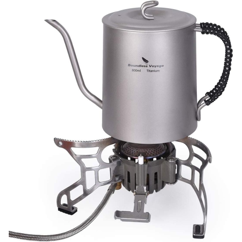 Boundless Voyage Titanium 800ml Kettle with Anti-scalding Handle Gooseneck