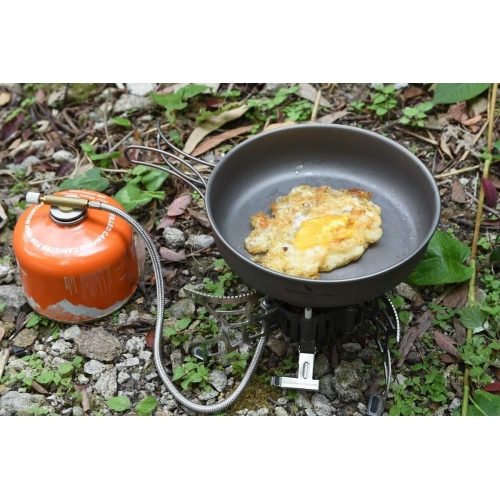Boundless Voyage Titanium 7in Ultralight Frying Pan Folding Handle Outdoor Cook