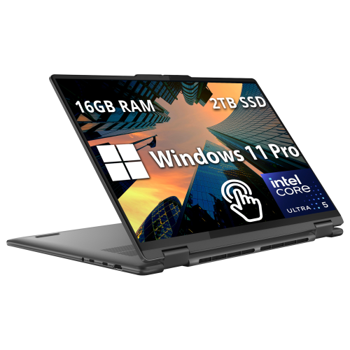 Lenovo Yoga 7i 2-in-1 16" 2K Touchscreen Laptop, Intel Ultra 5 125U, 2.28TB Storage(2TB SSD +288GB Docking Station Set), 16GB LPDDR5X, Backlit