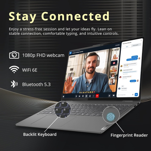 Lenovo Yoga 7i 2-in-1 16" 2K Touchscreen Laptop, Intel Ultra 5 125U, 2.28TB Storage(2TB SSD +288GB Docking Station Set), 16GB LPDDR5X, Backlit