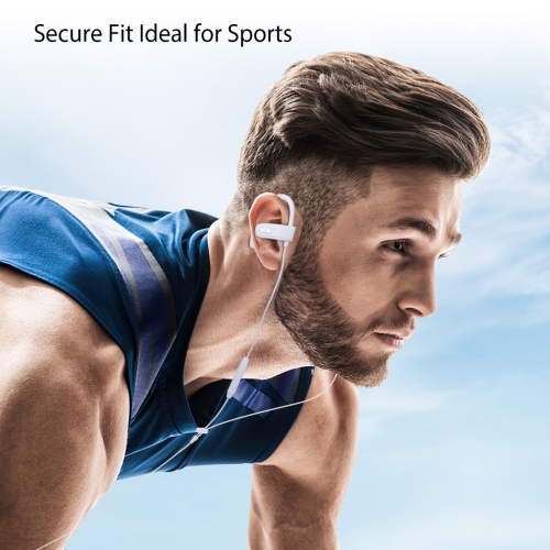 Avantree E171 Sports Earbuds Wired with Microphone, Sweatproof Wrap Around Earphones with Over Ear Hook