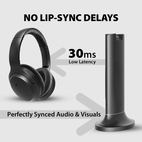 Avantree Opera Plus - Wireless Headphones for TV Watching with Cinema & Clear Dialogue Modes, Enhanced Volume for Seniors, Opt & AUX Support, 164ft,