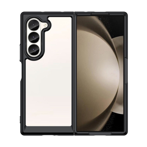 Image 1 of 5.. PANDACO Acrylic Black Hard Clear Case for Samsung Galaxy Z Fold6