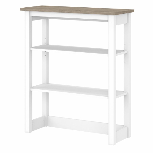 Bush Furniture – grande étagère Mayfield, gris à feuillure/blanc pur