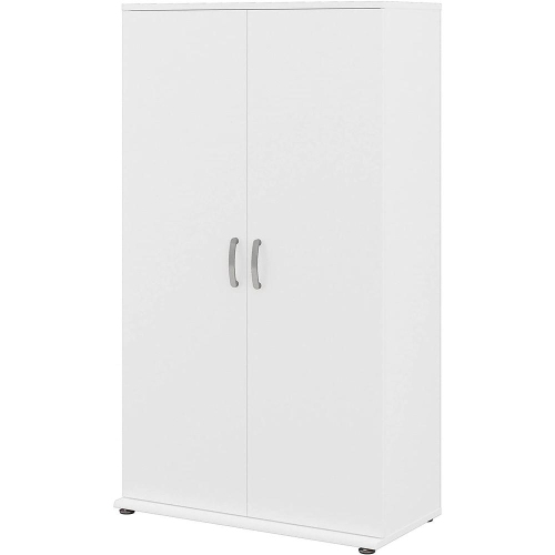 BUSH INDUSTRIES  Universal Tall Storage Cabinet With Doors And Shelves - In White