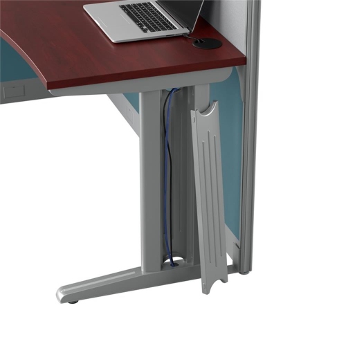 Office in an Hour Cubicle Desk with Storage in Hansen Cherry - Engineered Wood