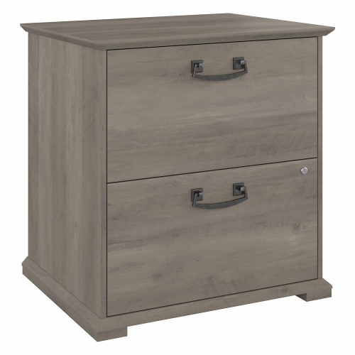 BUSH INDUSTRIES  Bush Furniture Homestead Farmhouse 2 Drawer Accent Cabinet, Driftwood In Gray