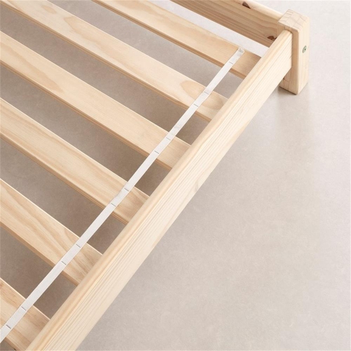 South Shore Sweedi 42.5"W Wood Bed with House Frame Headboard in Natural/Beige