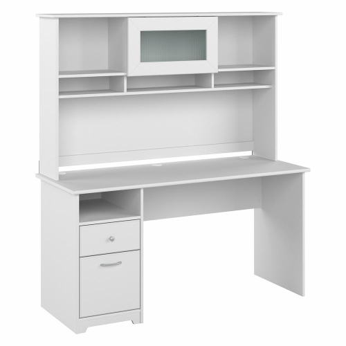 BUSH INDUSTRIES  Bush Furniture Cabot 60W Computer Desk With Hutch In White