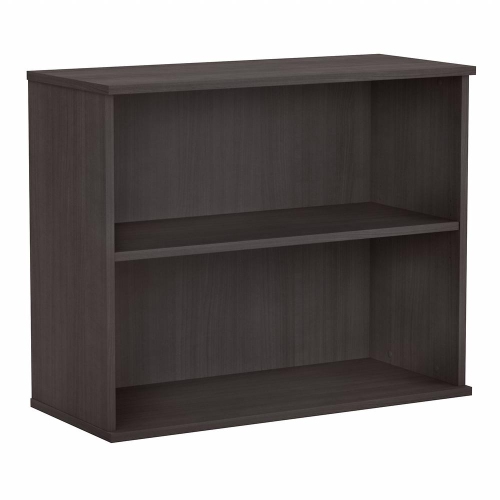 BUSH INDUSTRIES  Bush Business Furniture Hybrid Small 2 Shelf Bookcase - Storm In Gray