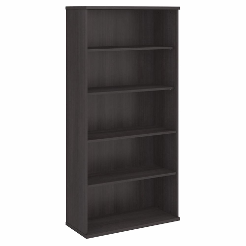 BUSH INDUSTRIES  Bush Business Furniture Hybrid Tall 5 Shelf Bookcase - Storm In Gray