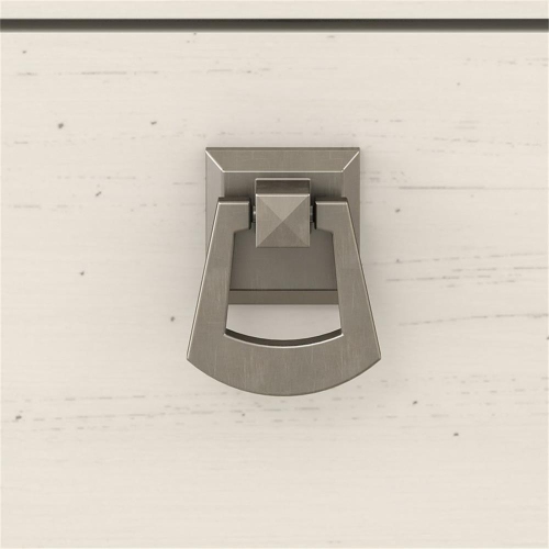 Salinas L Shaped Desk with Hutch and Bookcase in Antique White - Engineered Wood