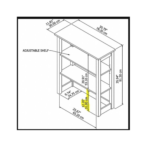 Bush Furniture Mayfield Bookcase with Drawers