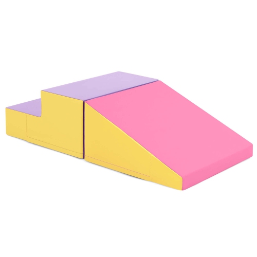 Costway Step and Slide Climber for Infants and Toddlers Baby Soft Foam Structure Blocks