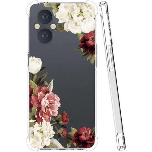 Phone Case for OnePlus Nord N20 5G Case, OnePlus N20 Case Girls Women, Slim Shockproof Clear Floral Pattern