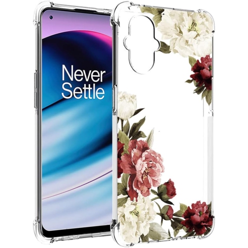 Phone Case for OnePlus Nord N20 5G Case, OnePlus N20 Case Girls Women, Slim Shockproof Clear Floral Pattern