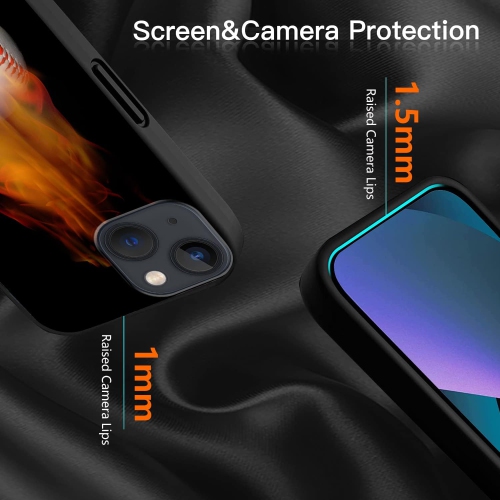 Étui pour téléphone compatible avec l'étui iPhone 13, motif baseball sur feu pour femme fille TPU souple