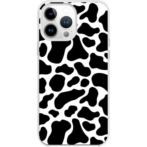 iPhone 15 Pro Case, Fun Cow Pattern Cute Animal Print Design Soft TPU Protective Case Compatible for iPhone 15