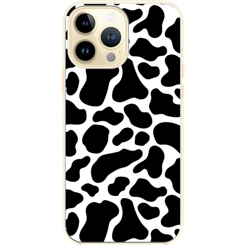 iPhone 15 Pro Case, Fun Cow Pattern Cute Animal Print Design Soft TPU Protective Case Compatible for iPhone 15
