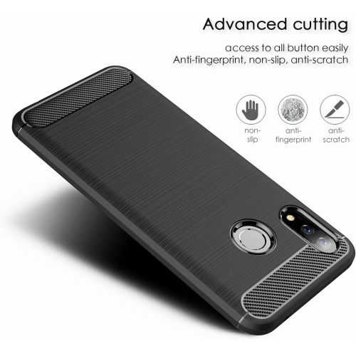 Samsung Galaxy A20 Case, Samsung Galaxy A30 Case, Carbon Fibre Effect Gel Grip Protection Cover [Anti Scratch][Anti
