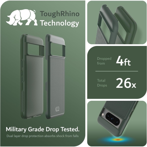 DualShield Grip – Étui antichoc double couche pour Pixel 8 Pro de Google, [MergeGrip] de qualité militaire