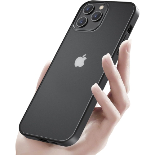 UNKNOWN  Rim Smoke Translucent Case for Iphone 12 Pro Max, Slim Shockproof Matte Case for Iphone 12 Pro Max, In Black