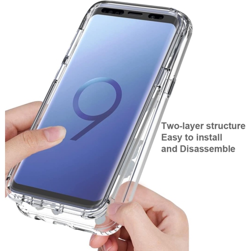 Case for Galaxy S9 Case, Samsung S9 SM-G960U Case with Tempered-Glass Screen Protector, Clear Butterfly