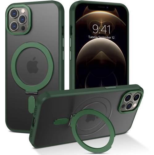 Image 1 of 5.. Magnetic Case for iPhone 12 Pro Max Compatible with MagSafe, Magnetic Kickstand iPhone 12 Pro Max Case Cover