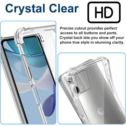 Étui transparent pour&nbsp;Moto&nbsp;G 5G&nbsp;2023 de Motorola, étui protecteur transparent flexible ultra-mince en TPUR antirayure