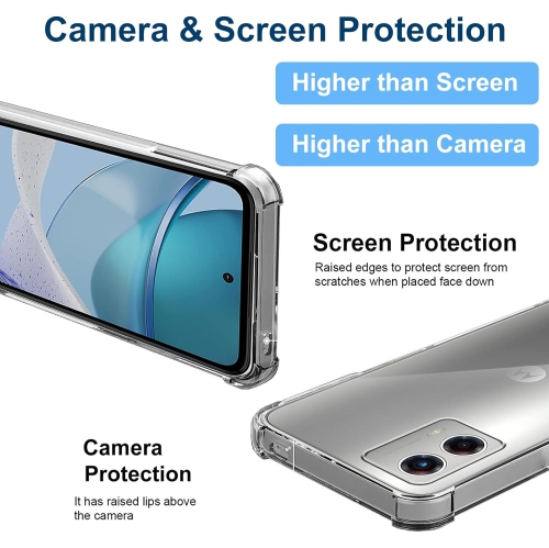 Étui transparent pour&nbsp;Moto&nbsp;G 5G&nbsp;2023 de Motorola, étui protecteur transparent flexible ultra-mince en TPUR antirayure