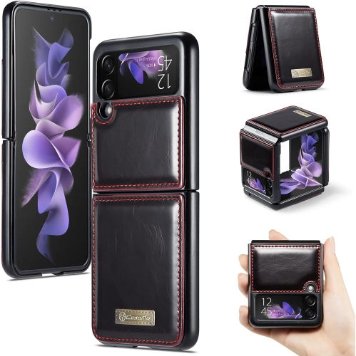 UNKNOWN  Phone Case for Samsung Galaxy Z Flip 3 5G, Premium Handcrafted Pu Leather Back Cover Hard PC Protective Cover