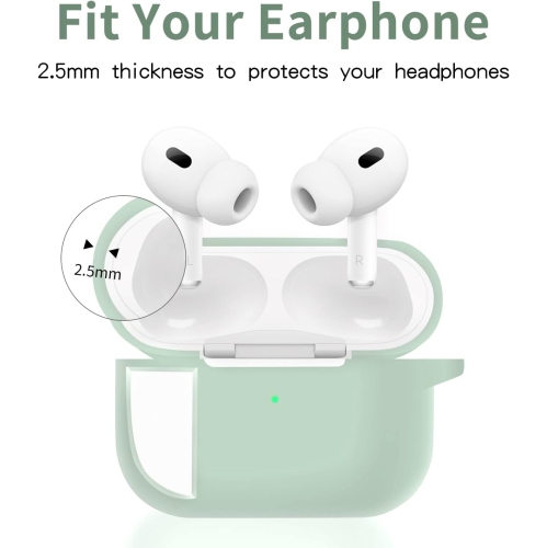 Airpods Pro 2 Case Cover,Soft Silicone Cover Shock-Absorbing with Keychain for New Apple Airpods Pro Case (Luminous