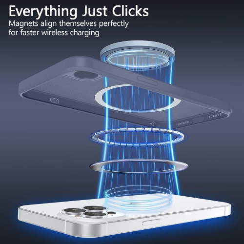 Magnetic Case for iPhone 15 Pro Max 6.7 inch, Built-in Magnets Phone Case Compatible with Magsafe Faster