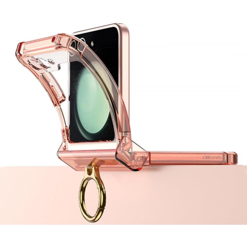 Clear Case for Galaxy Z Flip 5 with Ring Holder, Soft TPU Protective Case for Samsung Galaxy Z Flip 5