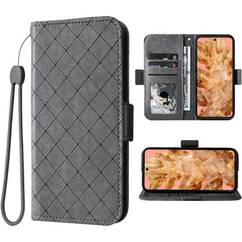 Compatible avec l'étui-portefeuille pour Pixel 8 5G de Google; Dragonne et support à cartes à rabat en cuir