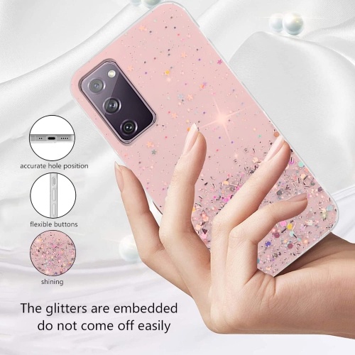 Phone Case for Samsung S20 FE 5g Case Clear Glitter Sparkle Silicone, Samsung Galaxy S20 FE 5g Case Transparent