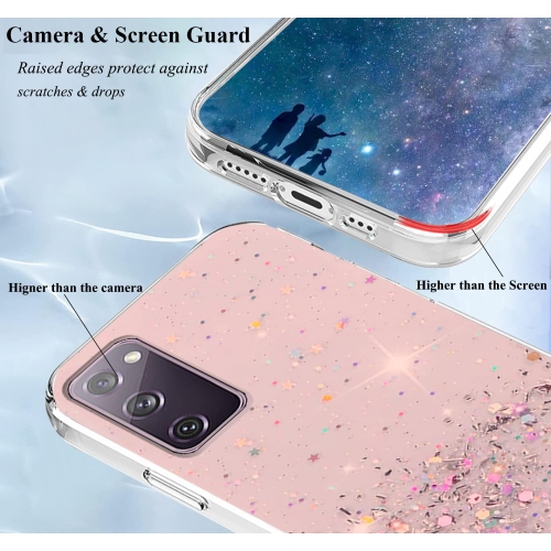 Phone Case for Samsung S20 FE 5g Case Clear Glitter Sparkle Silicone, Samsung Galaxy S20 FE 5g Case Transparent