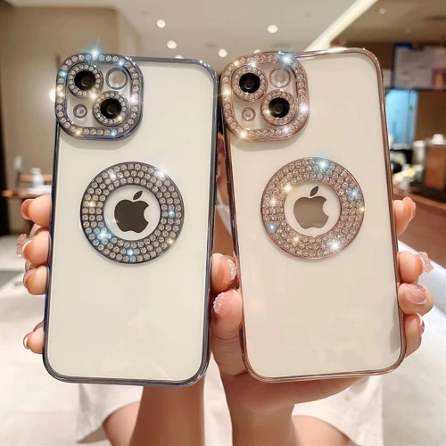 Compatible with iPhone Case,Luxury Glitter Bling Sparkly Diamond Rhinestone Bumper Camera Lens Protection