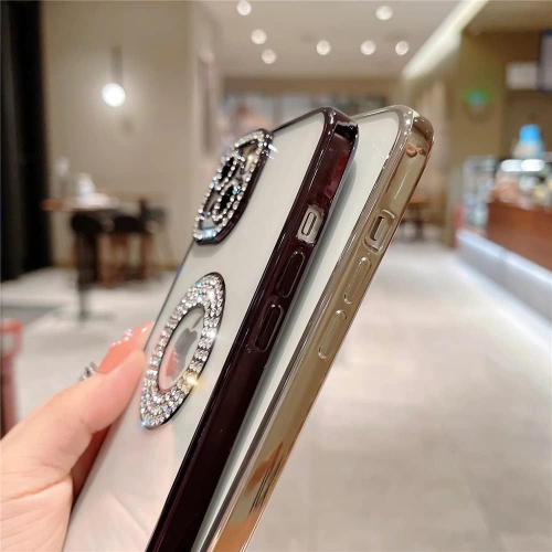 Compatible with iPhone Case,Luxury Glitter Bling Sparkly Diamond Rhinestone Bumper Camera Lens Protection