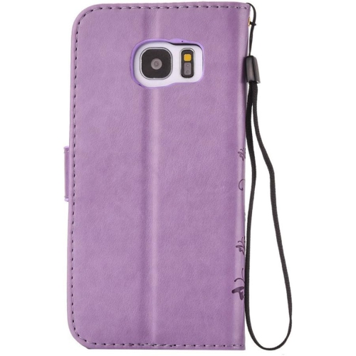 Étui pour Galaxy S6, motif floral en relief 3D diamants cristal Bling faits à la main papillon avec fentes pour cartes rabat magnétique