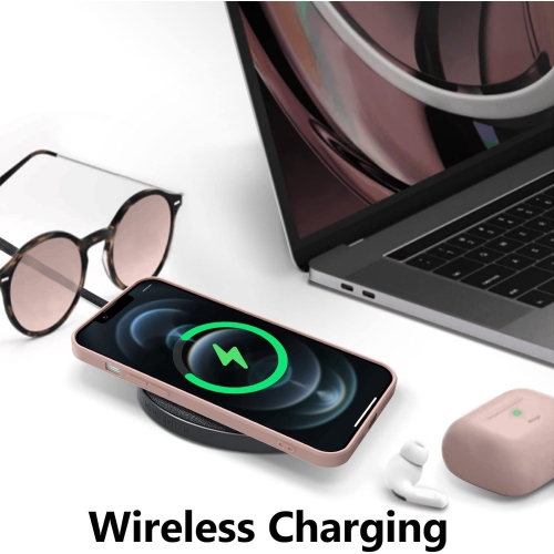 Étui en silicone pour iPhone 13 6,1&nbsp;po, étui mince en silicone liquide antichoc avec protection intégrale pour téléphone