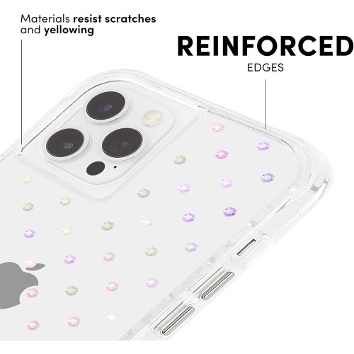 - Iridescent GEMS - Case for iPhone 12 Pro Max - 10 ft Drop Protection - 6.7 Inch - Iridescent Gems