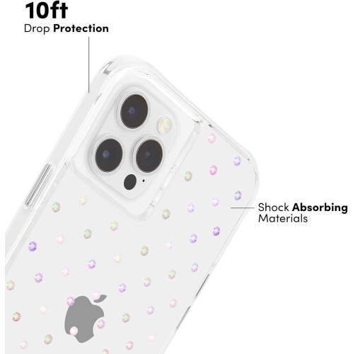 - Iridescent GEMS - Case for iPhone 12 Pro Max - 10 ft Drop Protection - 6.7 Inch - Iridescent Gems