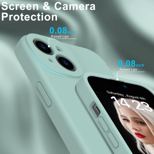 Designed for iPhone 15 Plus Case with Screen Protector - Enhanced Camera Protection - Smooth Baby Skin-Like
